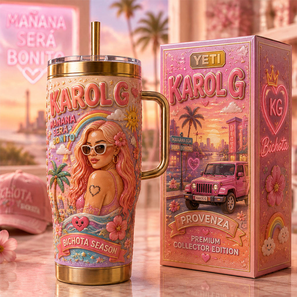 Karol G Manana Sera Bonito Tumbler Bichota Season Travel Cup Karol G Merch Music Lover Gifts - Merchluma