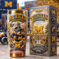 Michigan Wolverines The Team GO Blue Tumbler Michigan Wolverines Merch Football Fan Gifts - Merchluma