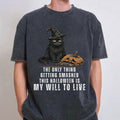 Cat Witch Hat Only Thing Getting Smashed This Halloween Is My Will To Live T-Shirt Gifts Ideas - Merchluma