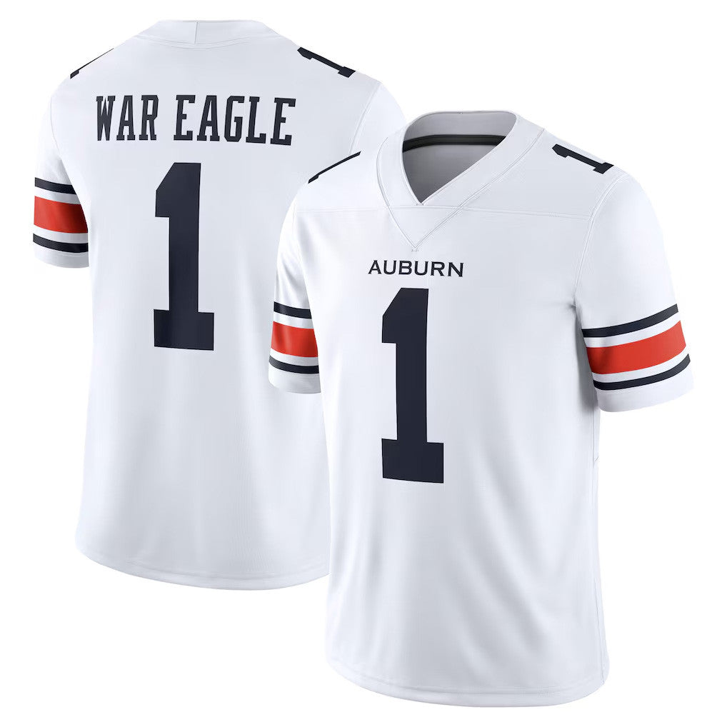 Auburn Tigers Merch 2026 Away Football Game Jersey White #1 War Eagle Jersey Gift For Fans - Merchluma