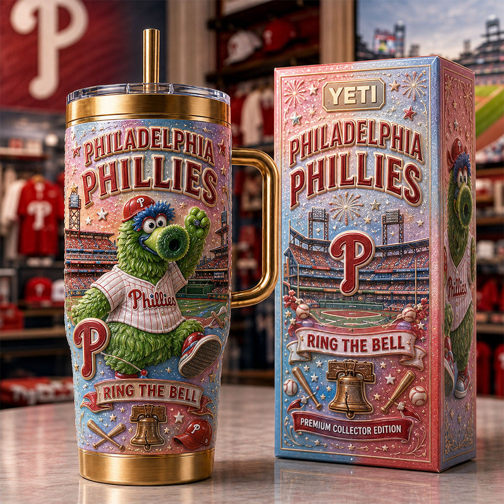 Philadelphia Phillies Ring The Bell Tumbler Philadelphia Phillies Merch Baseball Team Gifts - Merchluma