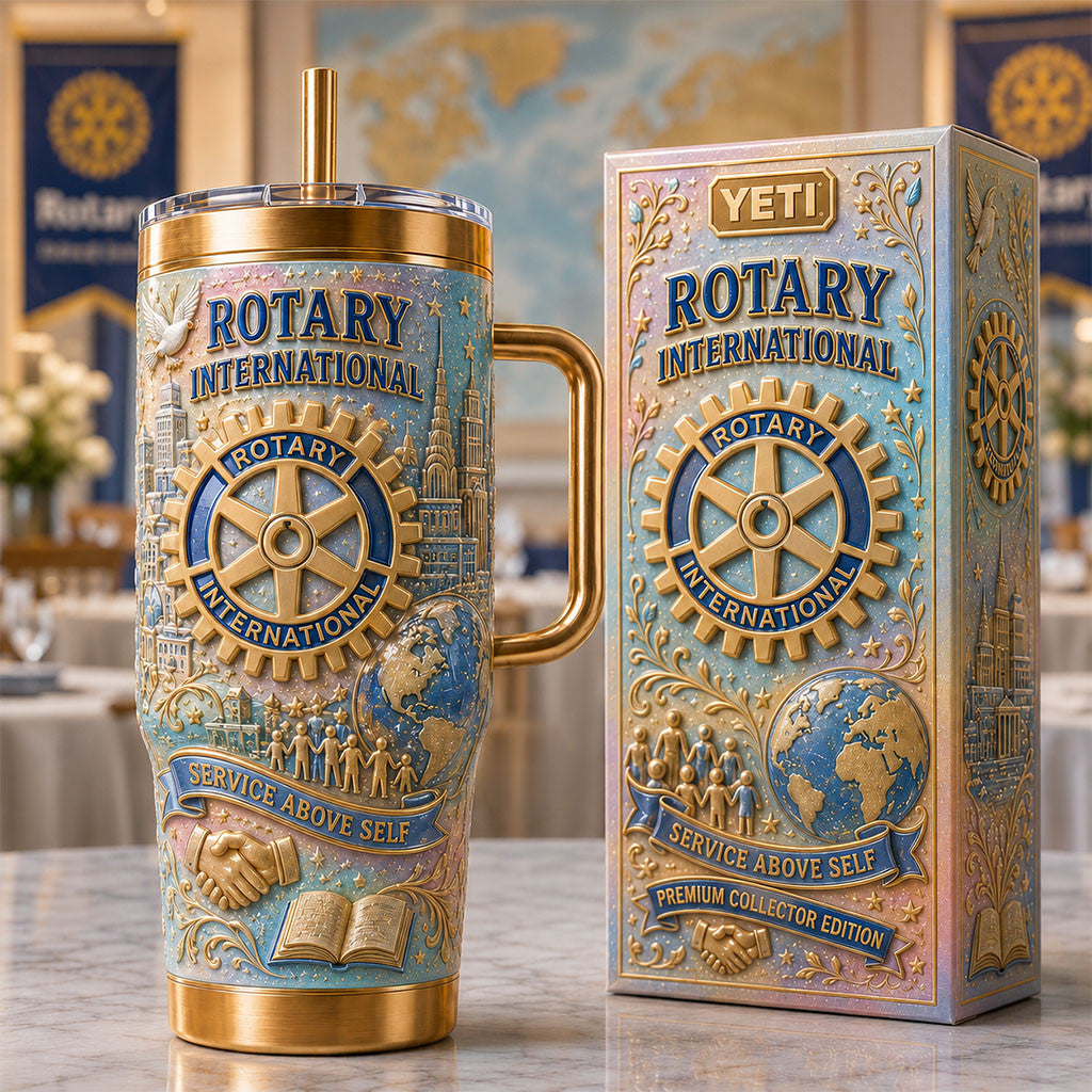 Rotary International Service Above Self Tumbler Birthday Presents For Friends - Merchluma