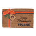 Auburn Tigers Merch 2026 Holiday Gift Wrap Door Mat Happy Holidays And Go Tigers Welcome Mat - Merchluma