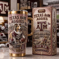 Texas A&M Aggies Gig 'Em Tumbler Texas A&M Aggies Merch Best Football Fan Gifts - Merchluma