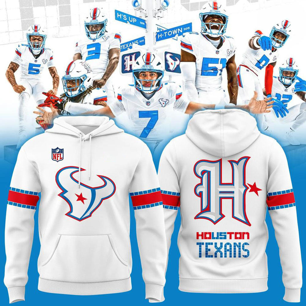 Houston Texans By The H For The H Rivalries Graphic Hoodie Texans Merch Football Fan Gifts - Merchluma