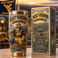 West Virginia Mountaineers Merch Let's Go Mountaineers Tumbler Best Gift For Football Lovers - Merchluma