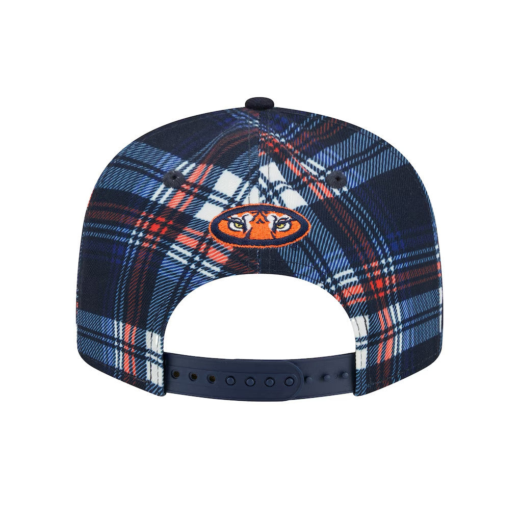Auburn Tigers Merch 2026 Auburn Tigers New Era Plaid Snapback Hat Embroidered Gift For Fans - Merchluma