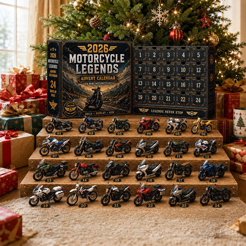 Motorcycle Legend Advent Calendar 2026 Christmas Countdown Box Holiday Gift For Husband - Merchluma