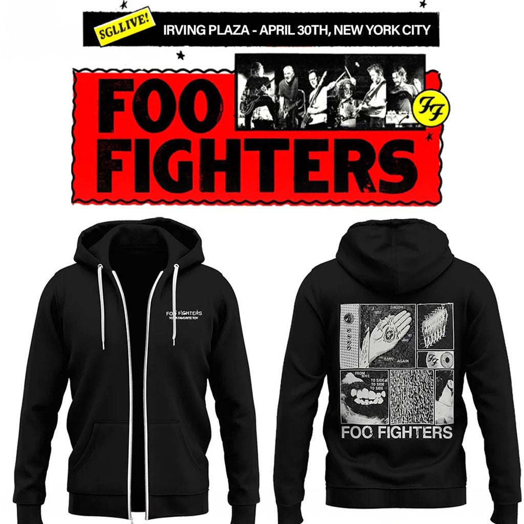 Foo Fighters Merch 2026 FF Secret Show At Irving Plaza NYC Zip Hoodie Black Gift For Music Fans - Merchluma