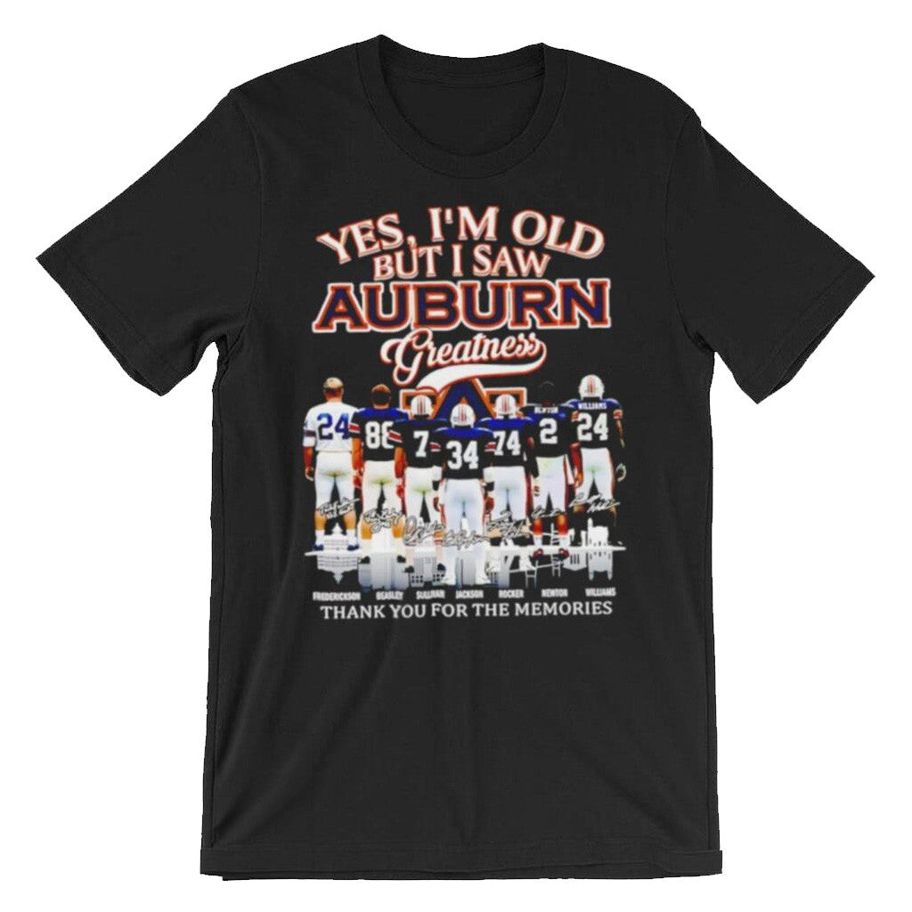 Auburn Tigers Merch 2026 Yes I'm Old Nut I Saw Auburn Greatness T-Shirt Football Fan Gifts - Merchluma
