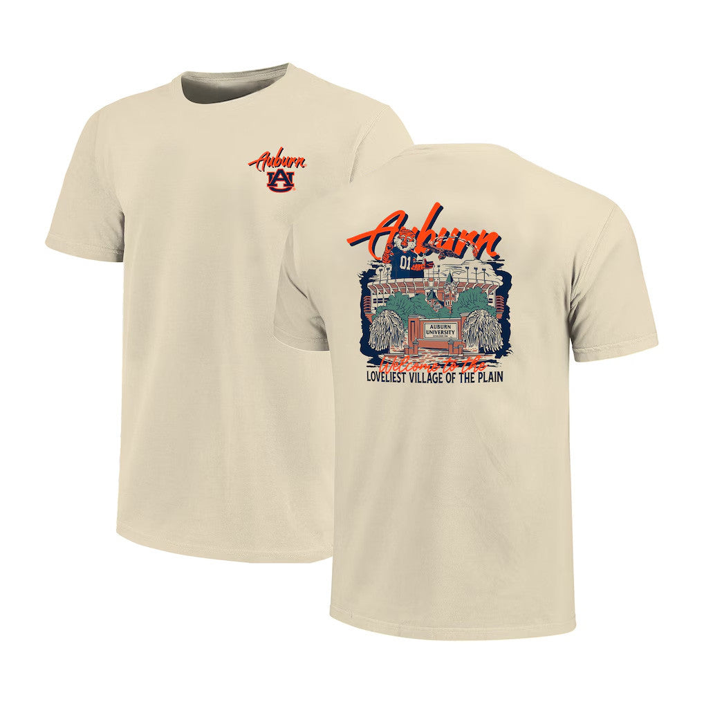 Auburn Tigers Merch 2026 Auburn Tigers Image One Hand-Drawn Campus Stack T-Shirt Fan Gifts - Merchluma