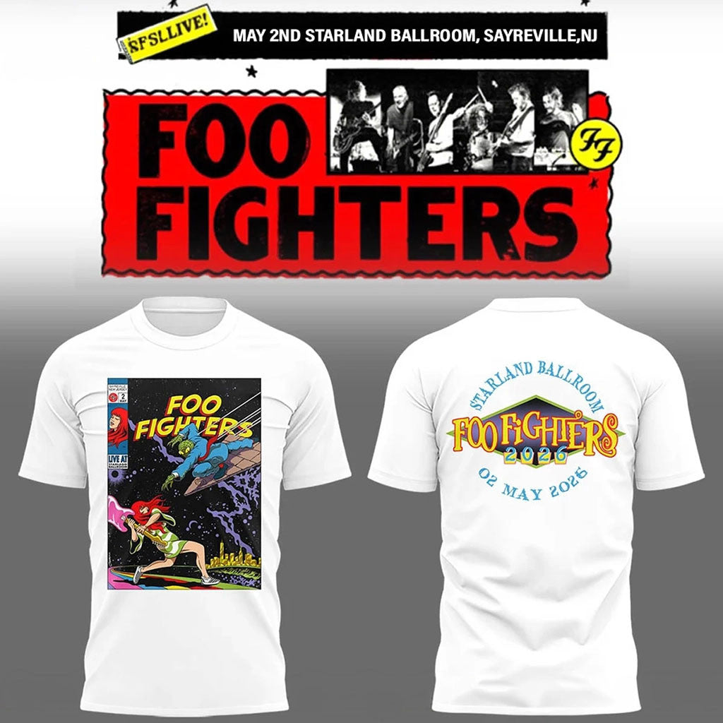 Foo Fighters Secret Show At Starland Ballroom 02 May 2026 T-Shirt White Gift For FF Fans - Merchluma