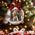 Elvis Presley Christmas Snow Scene Ball Ornament Xmas Ornaments Elvis Presley Merch Decor - Merchluma