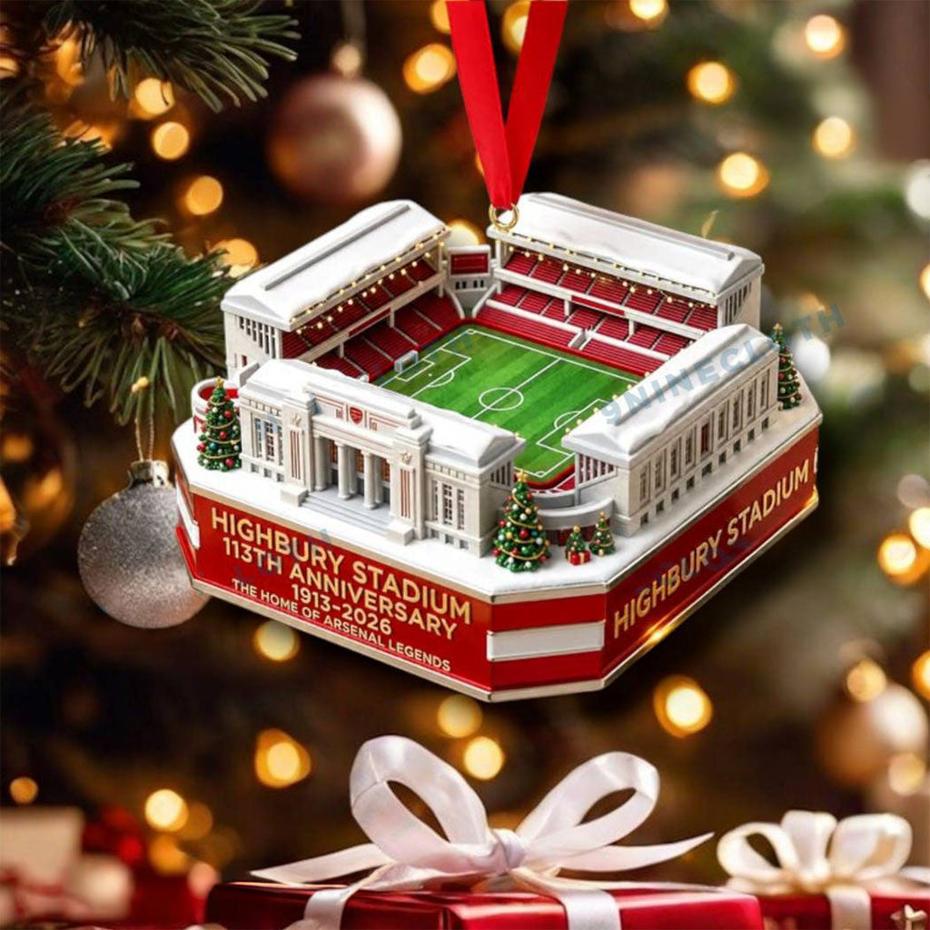 Highbury Stadium 113th Anniversary The Home Of Arsenal Christmas Ornament Xmas Tree Decor - Merchluma