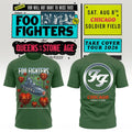 Foo Fighters Merch 2026 FF Take Cover Tour Chicago IL T-Shirt Best Gifts For Rock Lovers - Merchluma