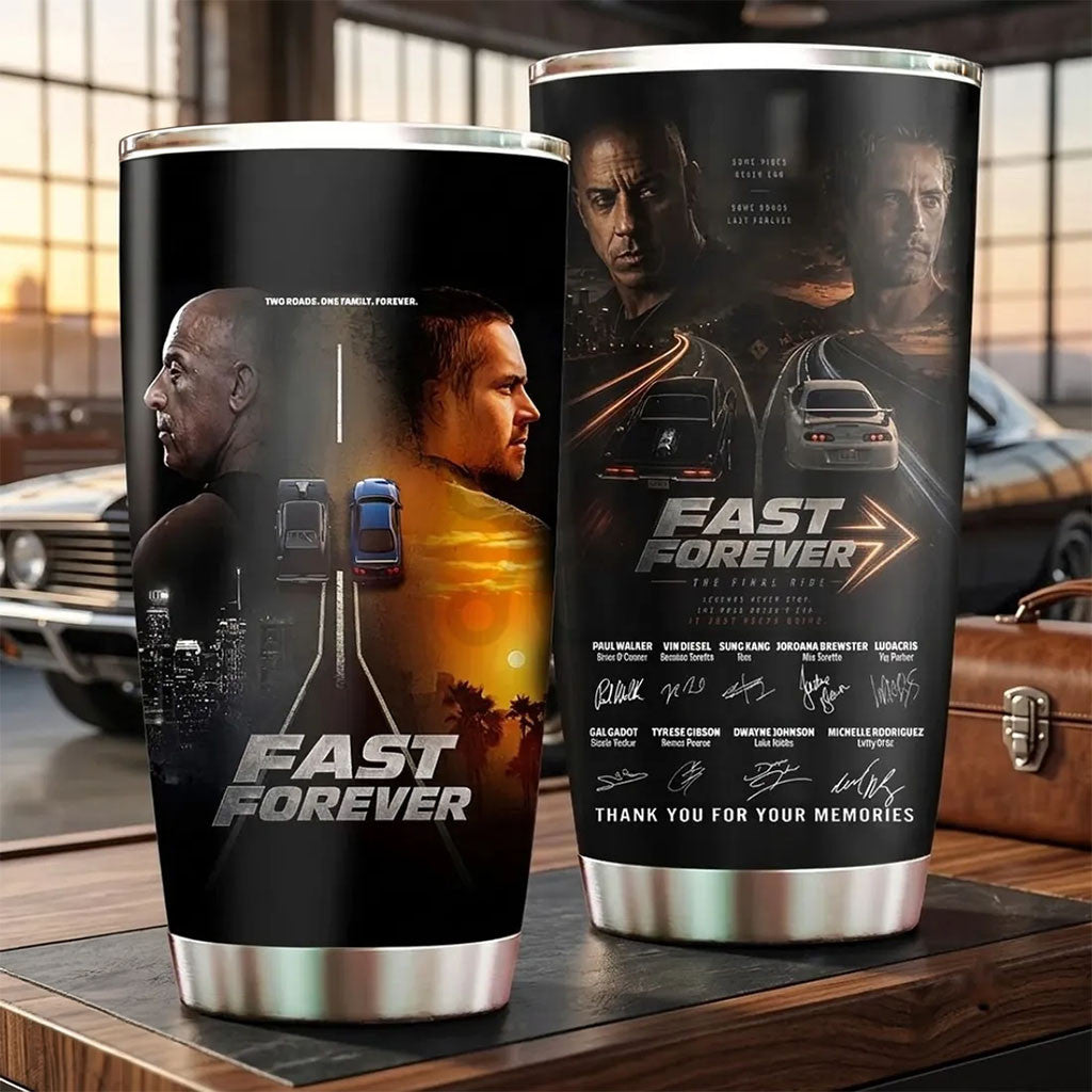 Fast And Furious 25th Anniversary Tumbler Fast Forever The Final Ride Fast And Furious Merch - Merchluma