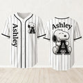 Personalized Snoopy Comic Strip Baseball Jersey Peanuts Merch Birthday Gift For Friends - Merchluma