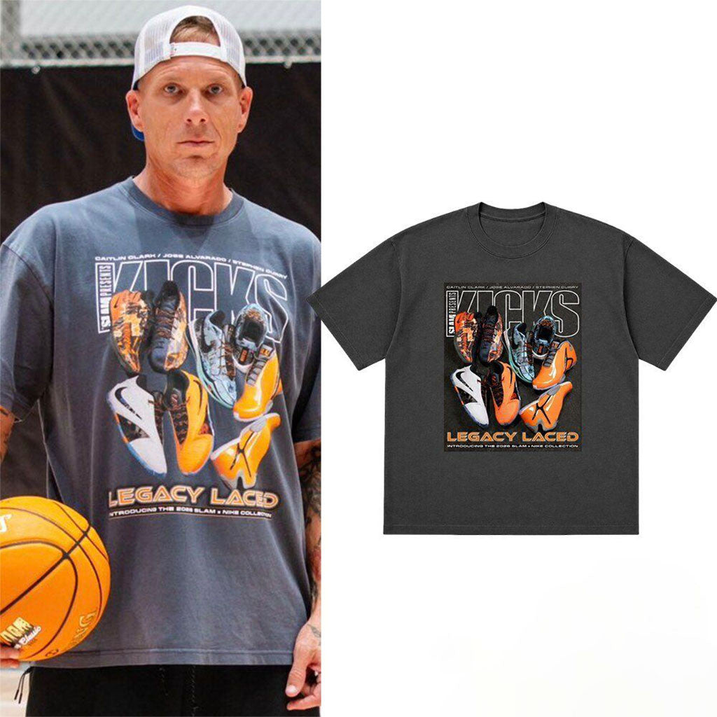 Jason Williams Basketball Legend SLAM Presents KICKS Legacy Laced T-Shirt Jason Williams Merch - Merchluma