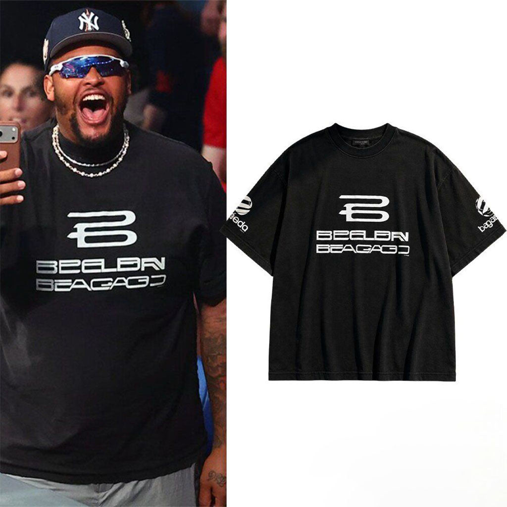 Buffalo Bills Dion Dawkins Balen Style Double Logo Black T-Shirt Dion Dawkins Merch Him Gifts - Merchluma
