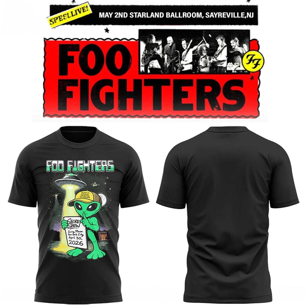 Foo Fighters Merch FF Secret Show At Starland Ballroom 2026 T-Shirt The Alien Shirt Fan Gifts - Merchluma