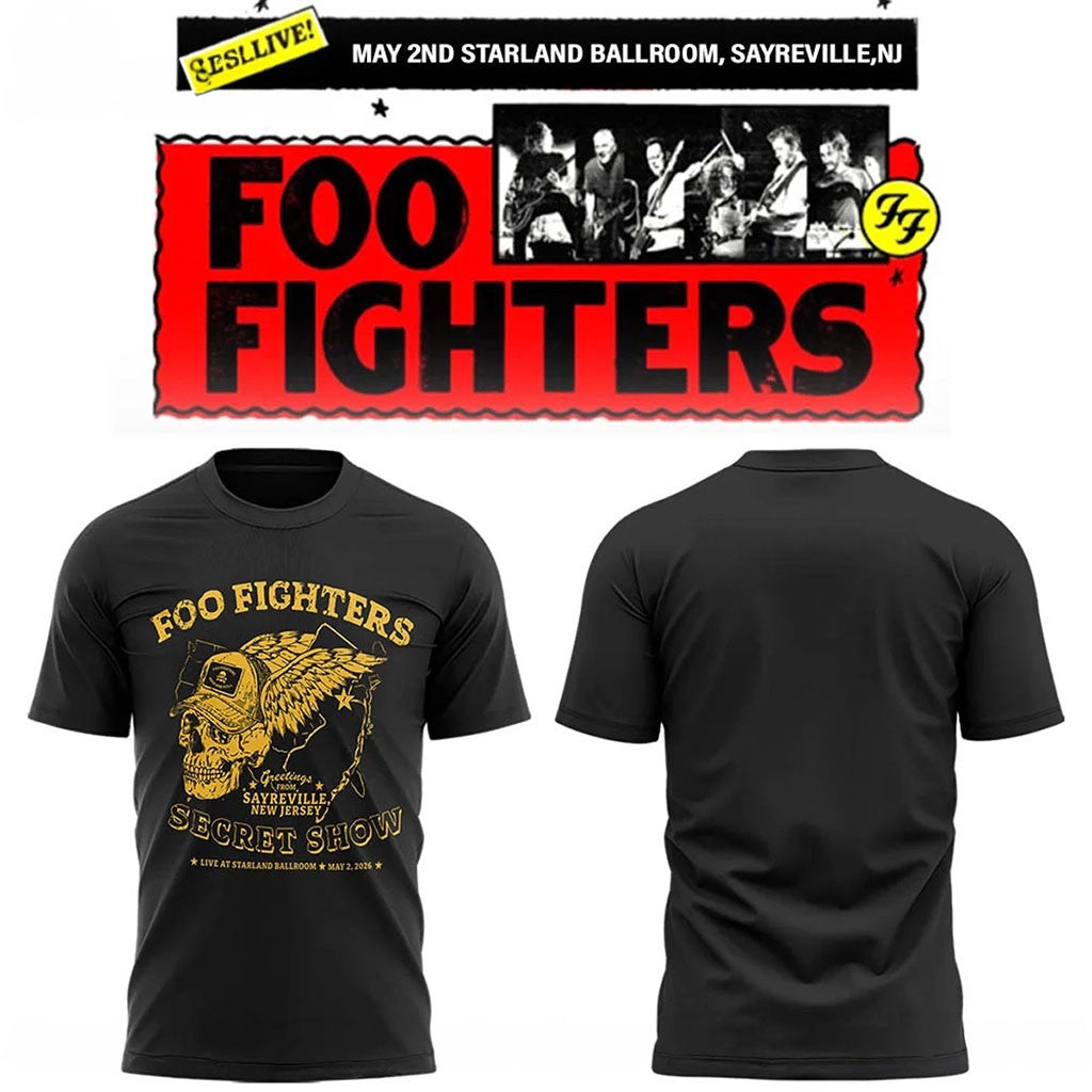 Foo Fighters Merch FF Secret Show At Starland Ballroom May 2Nd Sayreville City T-Shirt Fan Gift - Merchluma