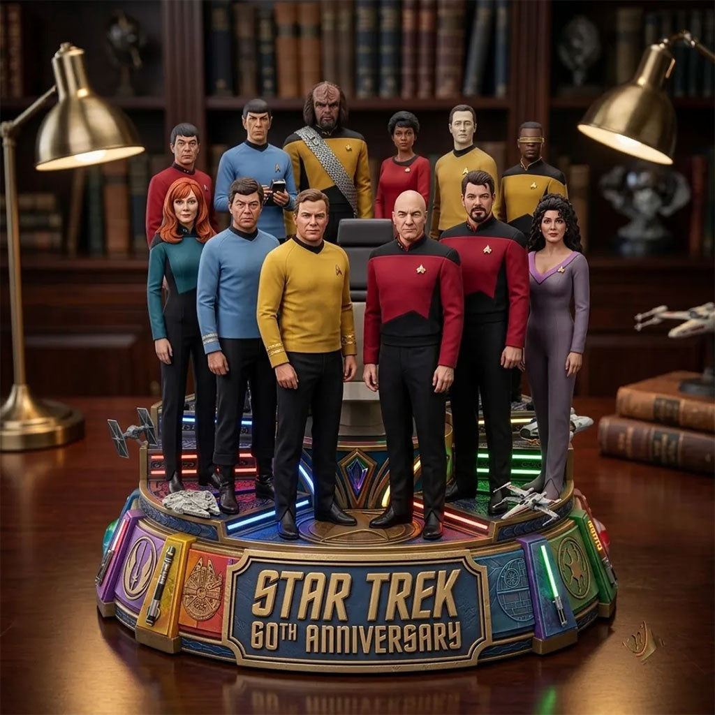 Star Trek 60th Anniversary Characters Acrylic Plaque Star Trek Merch Decor Gift For Movie Fans - Merchluma