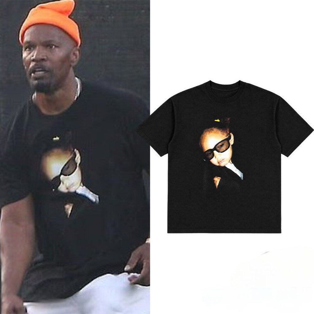 Jamie Foxx Annalise Foxx Baby Photo Tribute T-Shirt Jamie Foxx Merch Fans Gifts - Merchluma