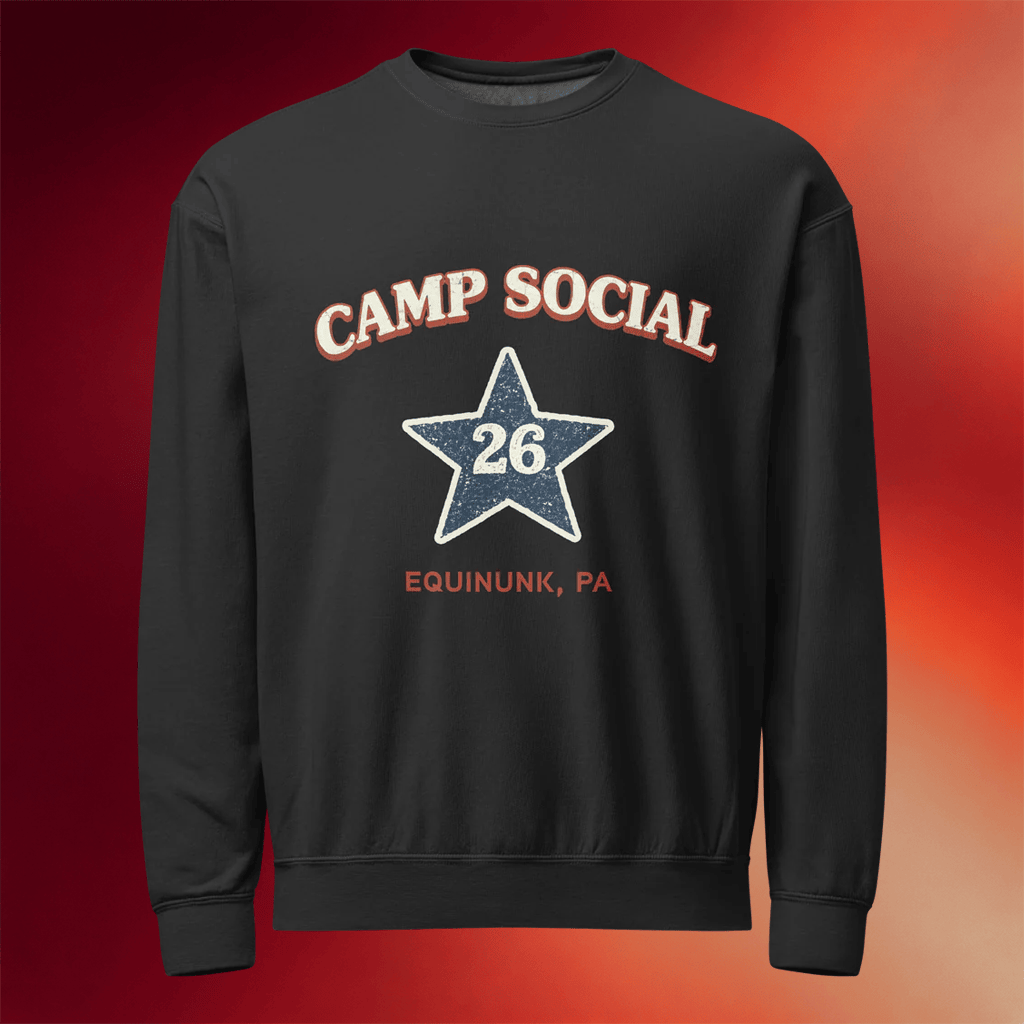 Camp Social Merch 2026 Camp Social Sweatshirt Black Birthday Gifts For BFF - Merchluma