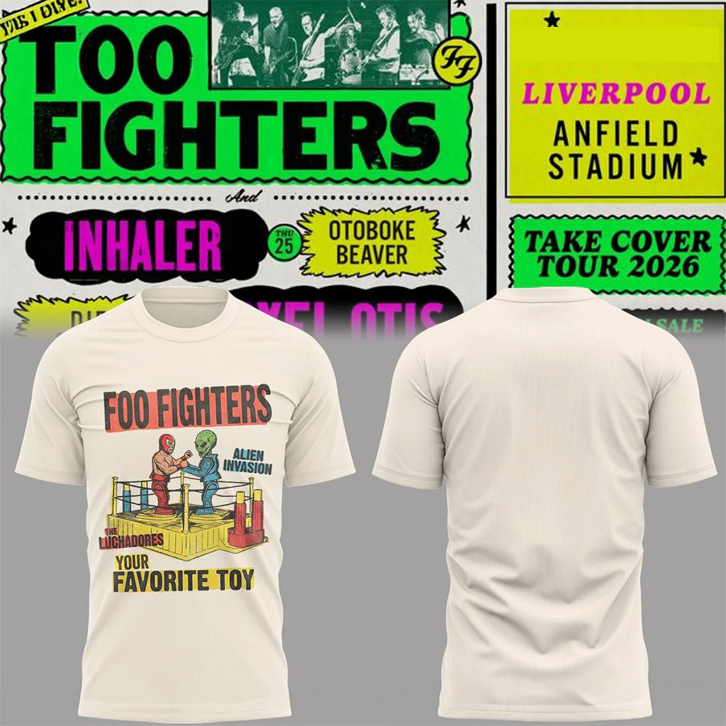 Foo Fighters Take Cover Tour Merch 2026 FF Your Favorite Toy T-Shirt Gift For Rock Band Fans - Merchluma