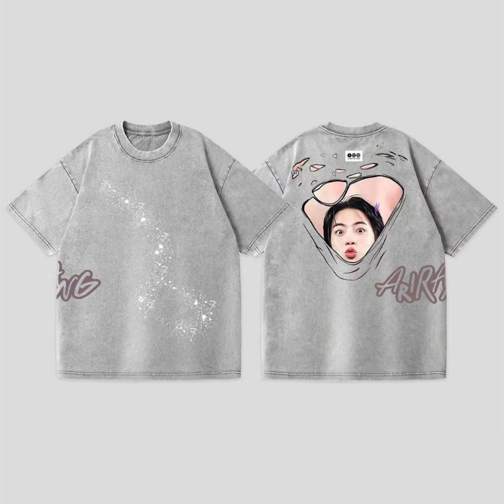 BTS ARIRANG Tour Merch 2026 Funny RM Punit Shirt Jin Peekaboo T-Shirt Gift For Army BTS Fans - Merchluma