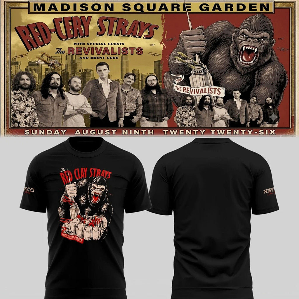 The Red Clay Strays Merch 2026 The Grateful Tour In MSG NYC Bigfoot Shirt Gifts For Friends - Merchluma