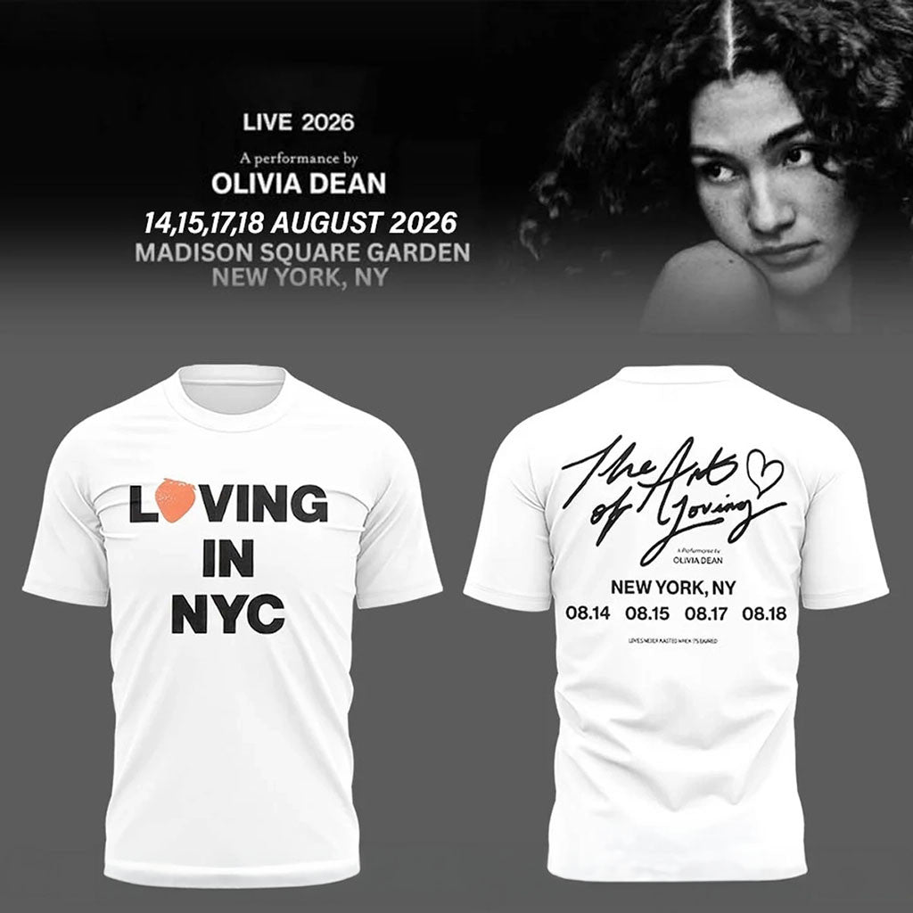 Olivia Dean Merch The Art Of Loving Live 2026 In NYC Shirt Gifts For Music Lovers - Merchluma