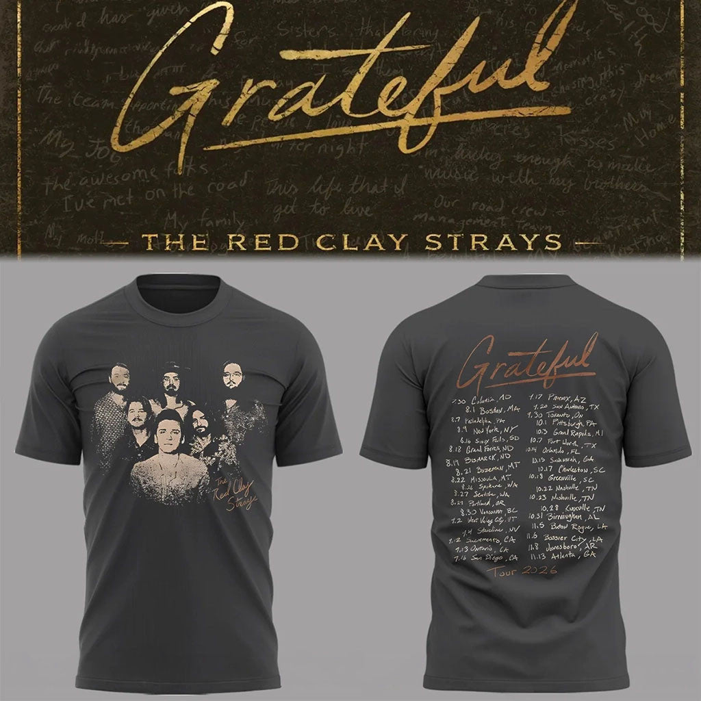 The Red Clay Strays Merch 2026 The Grateful Tour Shirt Rock Lover Gift Ideas For Him - Merchluma