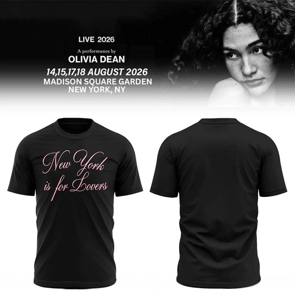 Olivia Dean Merch The Art Of Loving Live 2026 In NYC Shirt New York Is For Lovers Shirt - Merchluma