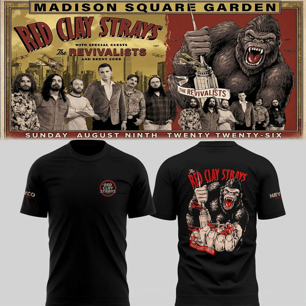 The Red Clay Strays Merch 2026 The Grateful Tour In MSG NYC Bigfoot T-Shirt Present For Husband - Merchluma