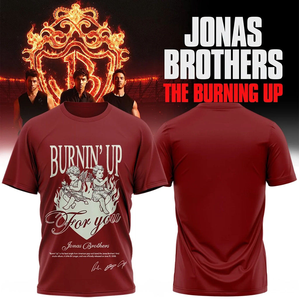 Jonas Brothers Merch 2026 The Burning Up Tour T-Shirt Music Lover Gift - Merchluma
