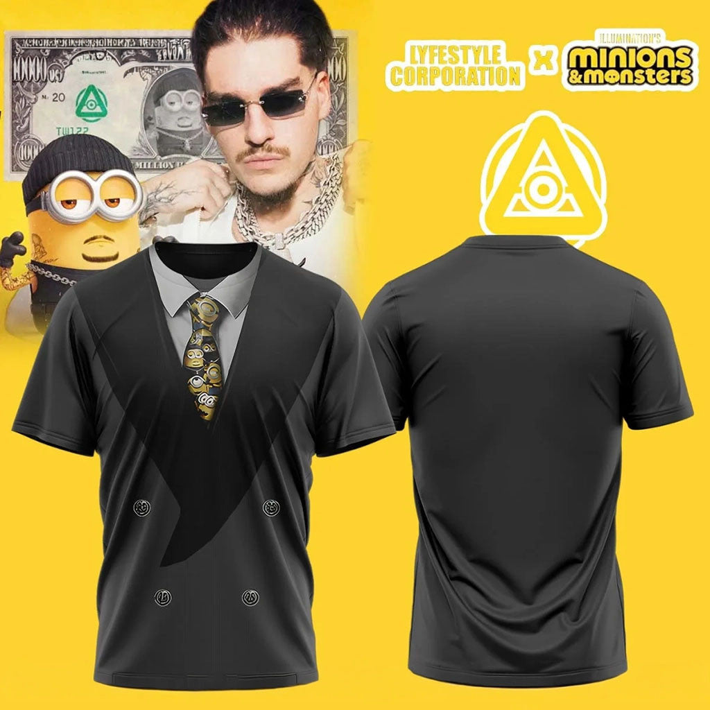 Luan Oliveira Merch Lyfestyle Corporation X Minions X Monsters T-Shirt Funny Minion Formal Outfit - Merchluma