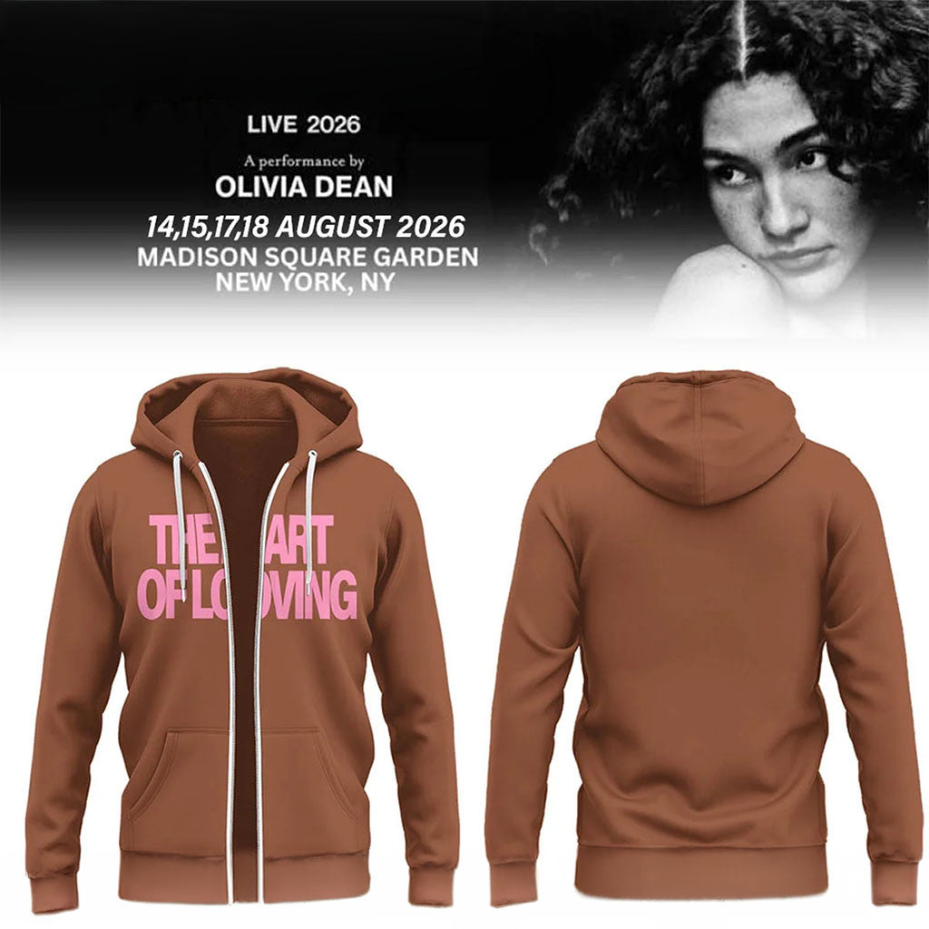 Olivia Dean Merch The Art Of Loving Live 2026 In NYC Zip Hoodie Gifts For Music Fans - Merchluma