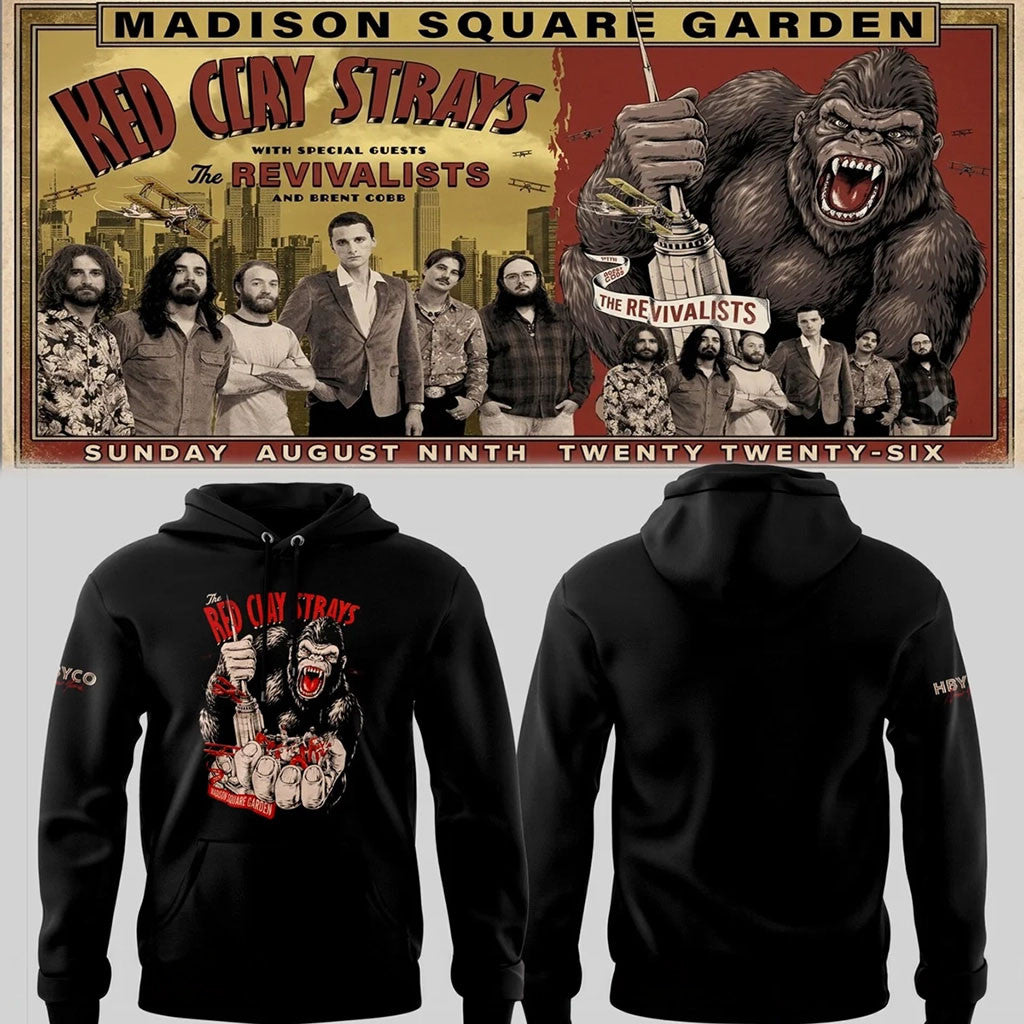 The Red Clay Strays Merch 2026 The Grateful Tour In MSG NYC Bigfoot Hoodie Rock Fan Gear - Merchluma