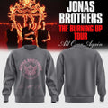 Jonas Brothers Merch 2026 The Burning Up Tour Sweatshirt Grey Gifts For Concert Fan - Merchluma