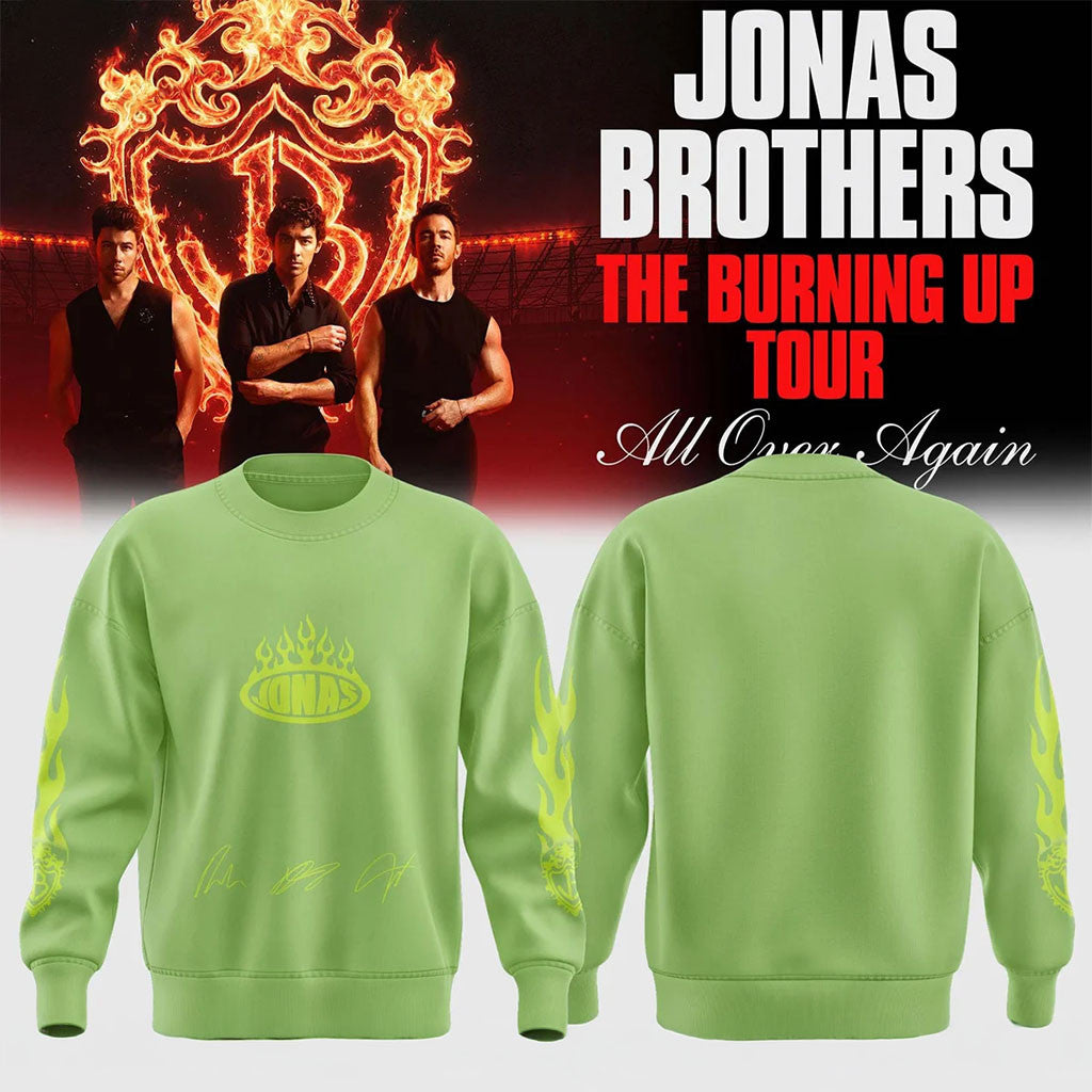 Jonas Brothers Merch 2026 The Burning Up Tour Sweatshirt Concert Fan Gift - Merchluma