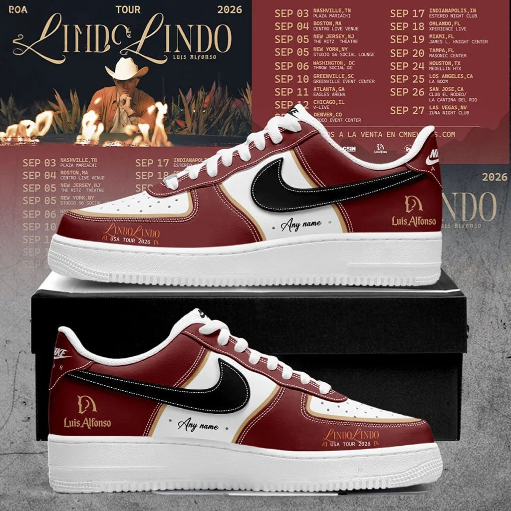 Custom Luis Alfonso Merch Lindo Lindo USA Tour 2026 Signature Shoes Gifts For Music Lovers - Merchluma