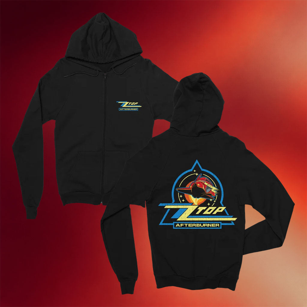 ZZ Top Merch 2026 Afterburner Zip Hoodie Black Best Gifts For Rock Music Lovers - Merchluma