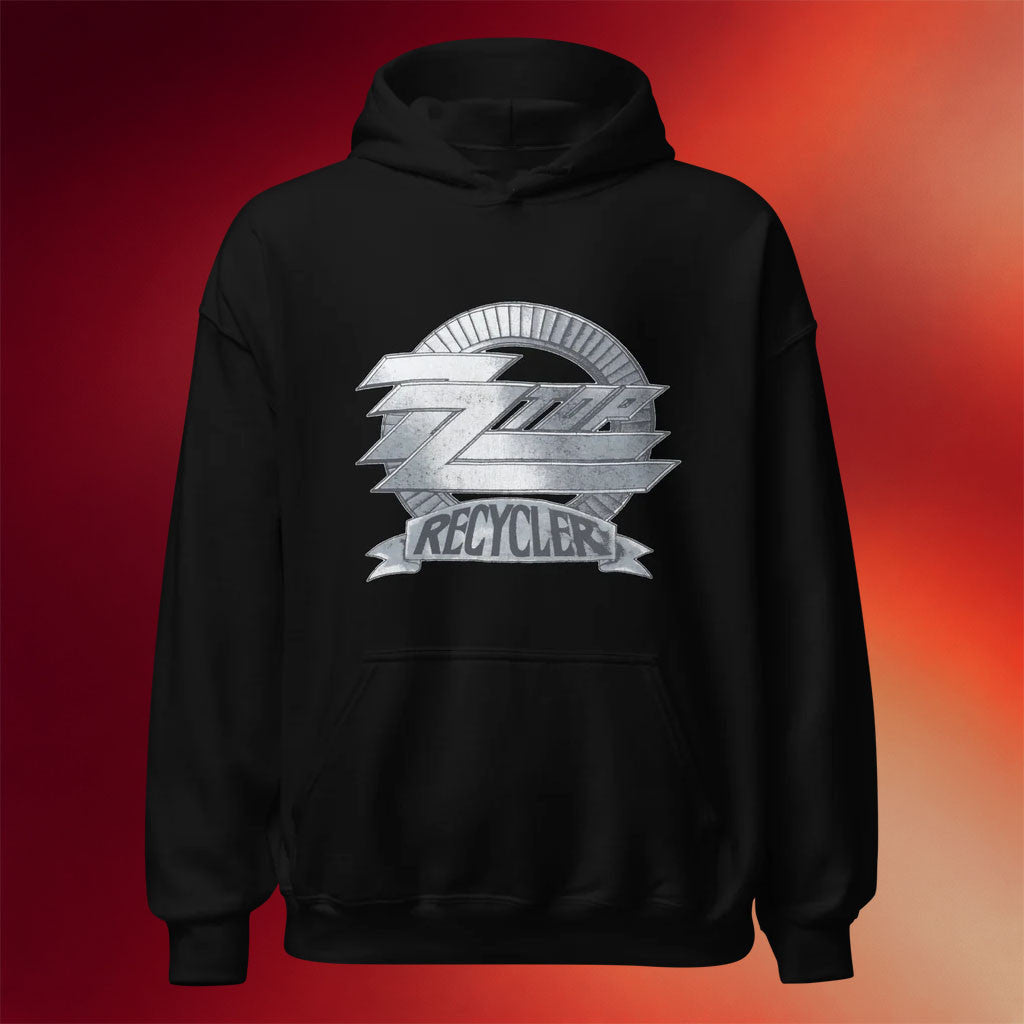ZZ Top Merch 2026 Recycler Emblem Hoodie Black Gifts For Guys Who Like Music - Merchluma