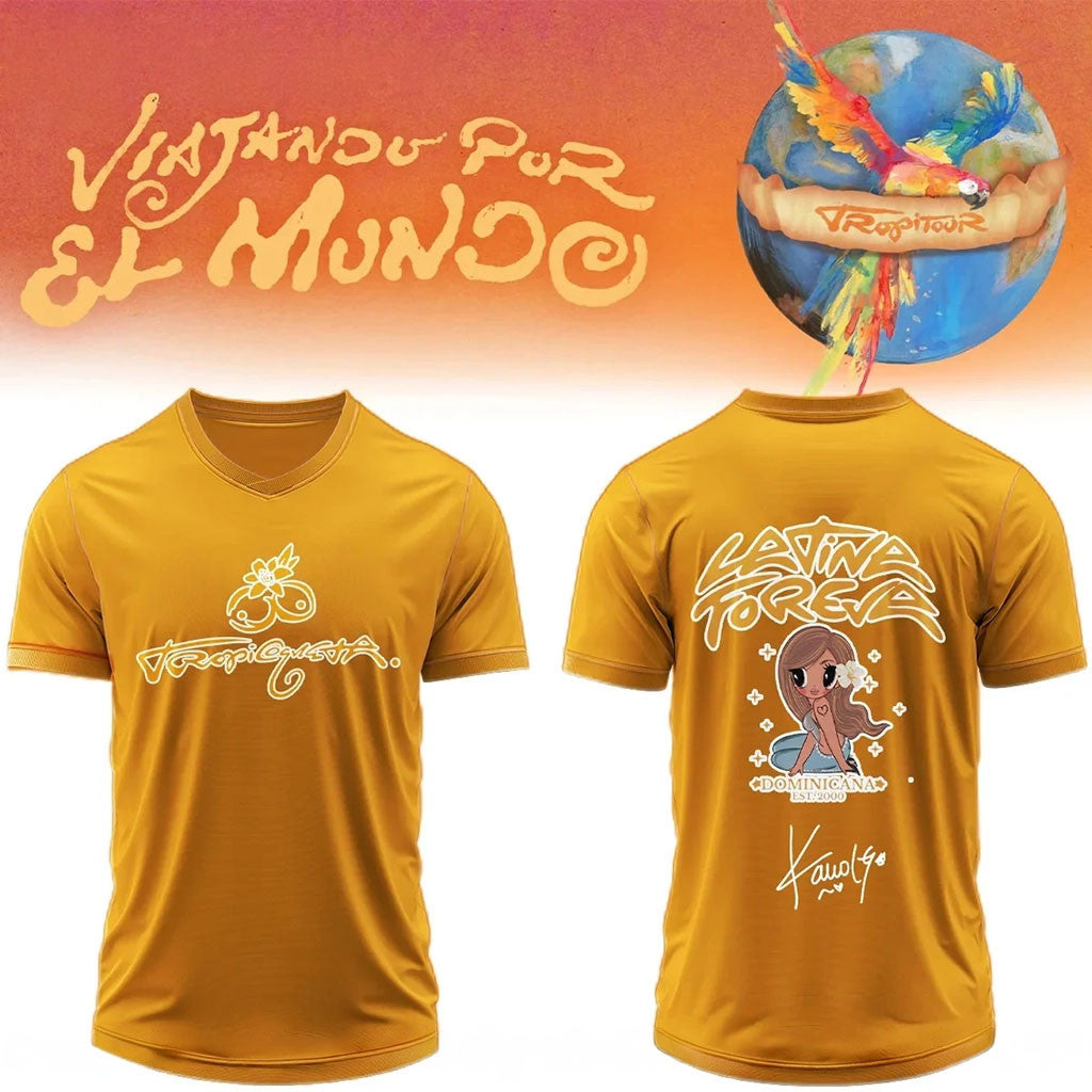 Karol G Nos Vamos de Tour Signature V-Neck Jersey Karol G Merch Gift Ideas For Music Lovers - Merchluma