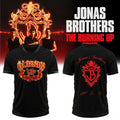 Jonas Brothers Merch 2026 The Burning Up Tour V-Neck T-Shirt Pop Band Fans Gifts - Merchluma