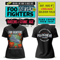 Foo Fighters Merch FF Take Cover Tour 2026 In Chicago Il V-Neck T-Shirt Music Fan Gift For Her - Merchluma