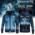 Megadeth Merch Breakout Hibernation Of The Nations Skull Zip Hoodie Rock Fan Gifts - Merchluma