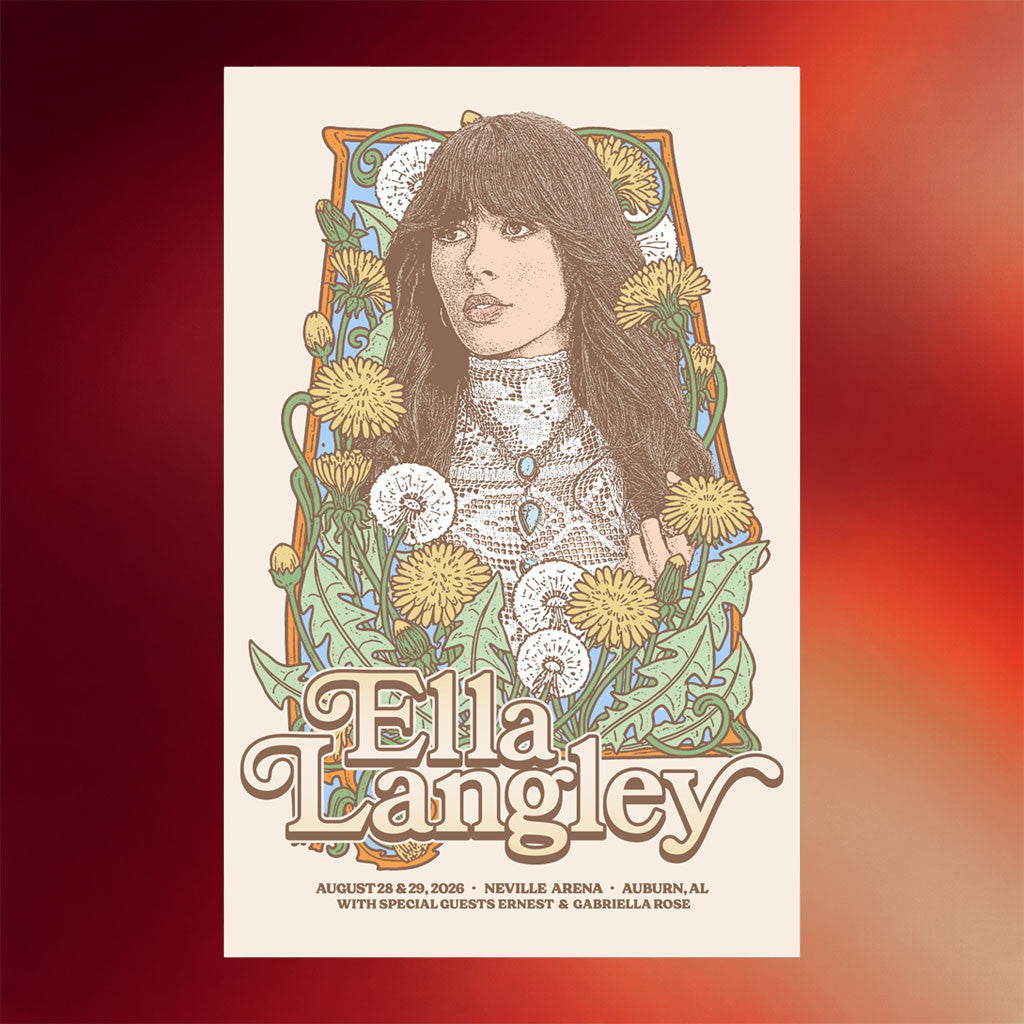 Ella Langley Auburn Merch 2026 Ella Langley Auburn Tigers Tour Poster Wall Art Decor For Fans - Merchluma