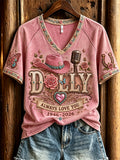 Dolly Parton 1946 2026 Always Love You V-Neck Shirt RIP Dolly Parton Memorial Merch Women's - Merchluma